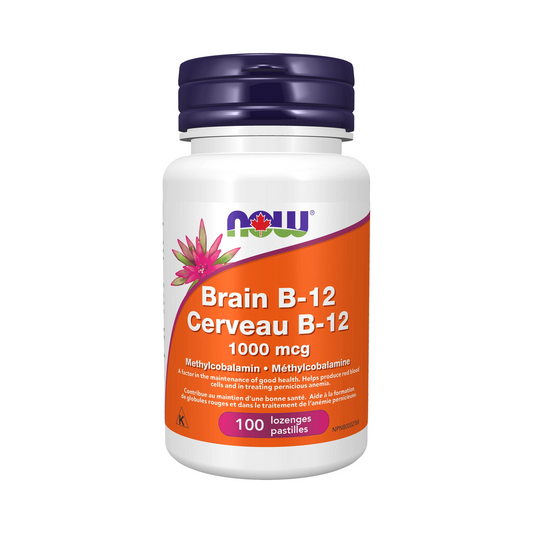 NOW Brain B-12 Methylcobolamin 1000mcg 100 Lozenges