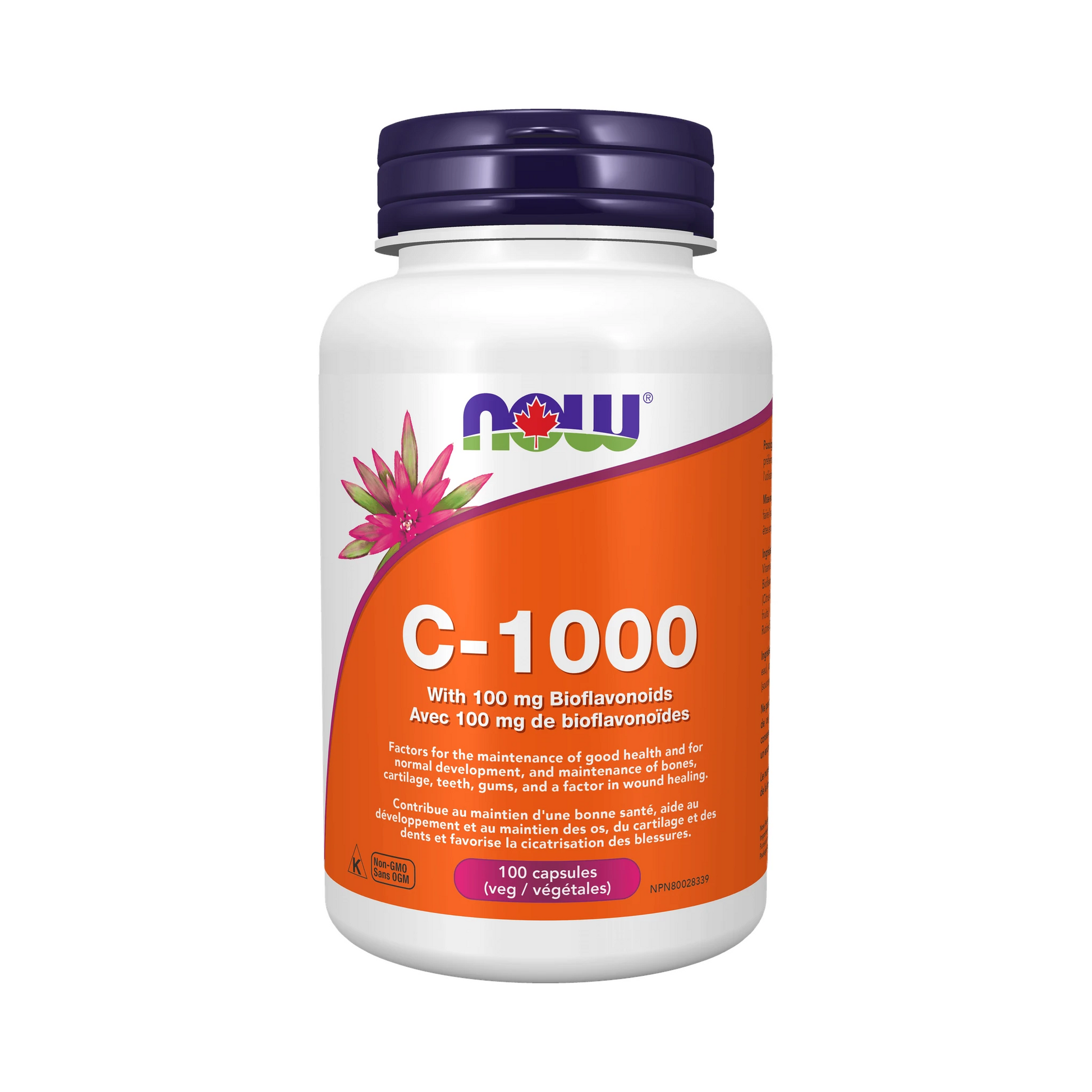 NOW C-1000 with 100mg Bioflavonoids 100 Veg Capsules