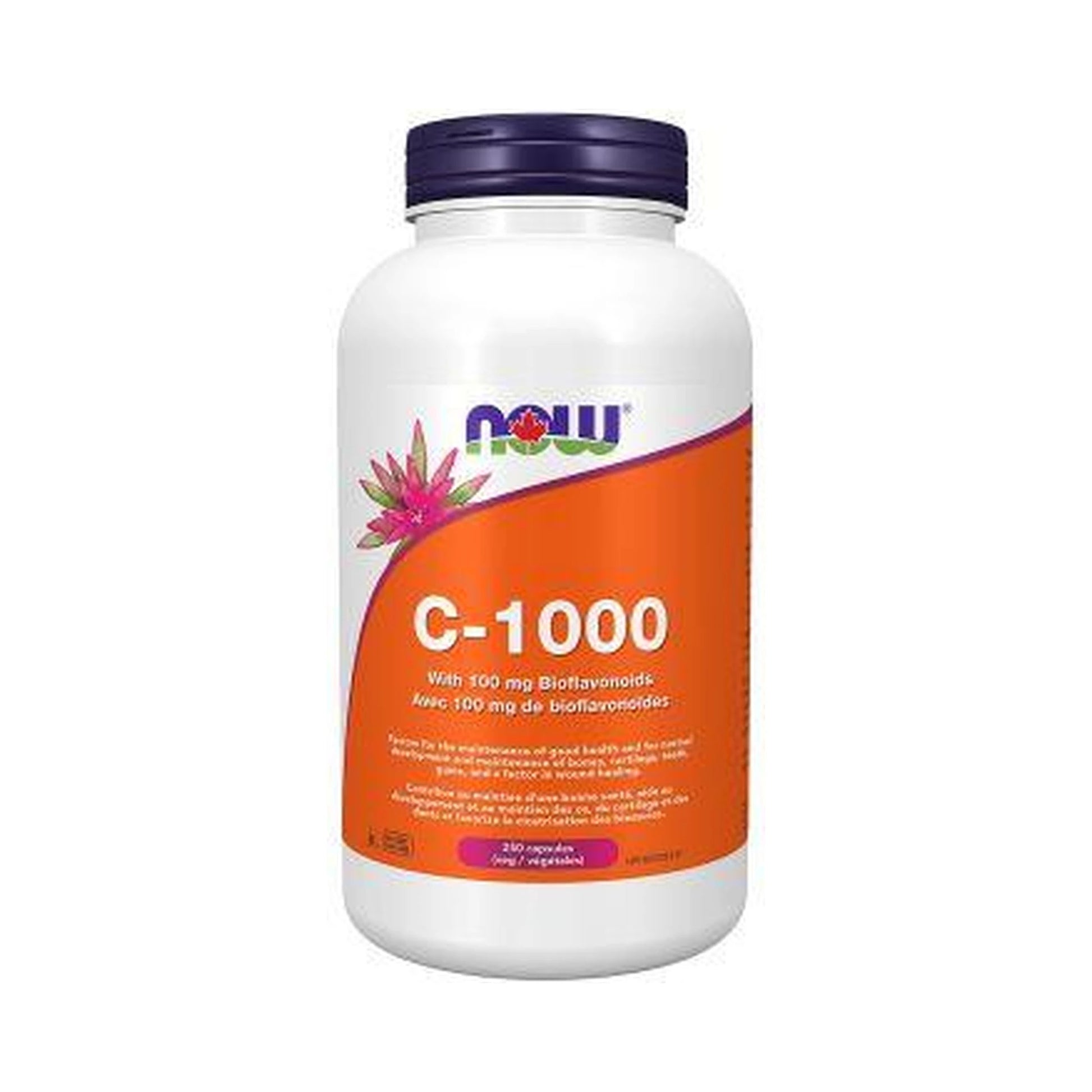 NOW C-1000 with 100mg Bioflavonoids 250 Veg Capsules