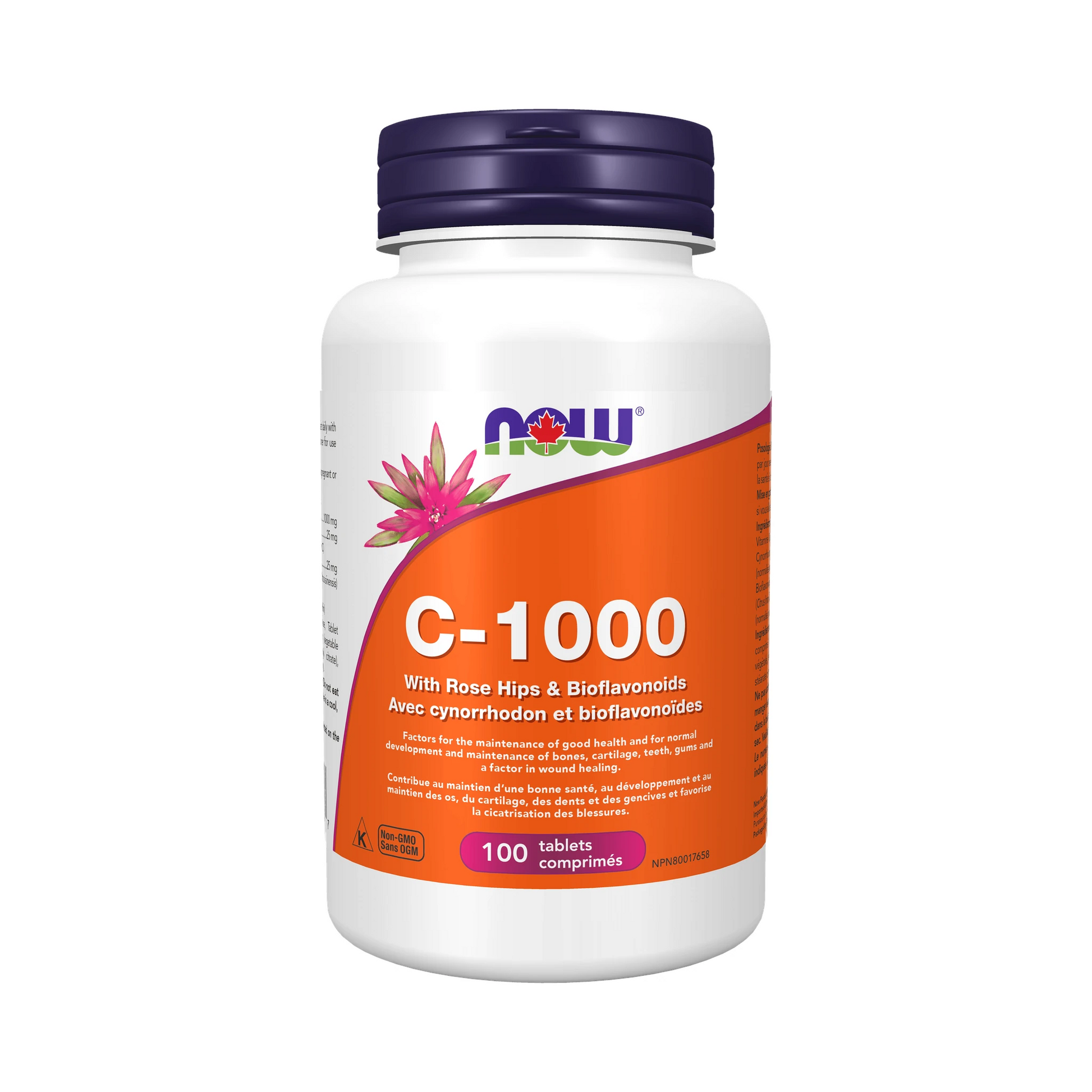 NOW C-1000 with Rose Hips & Bioflavonoids 100 Tablets