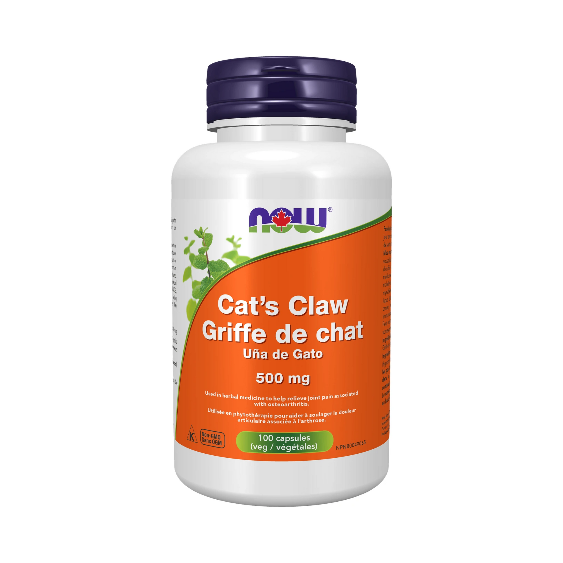 NOW Cats Claw 500mg 100 Veg Capsules