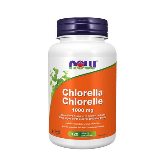 NOW Chlorella 1000mg Broken Cell Wall 120 Tablets
