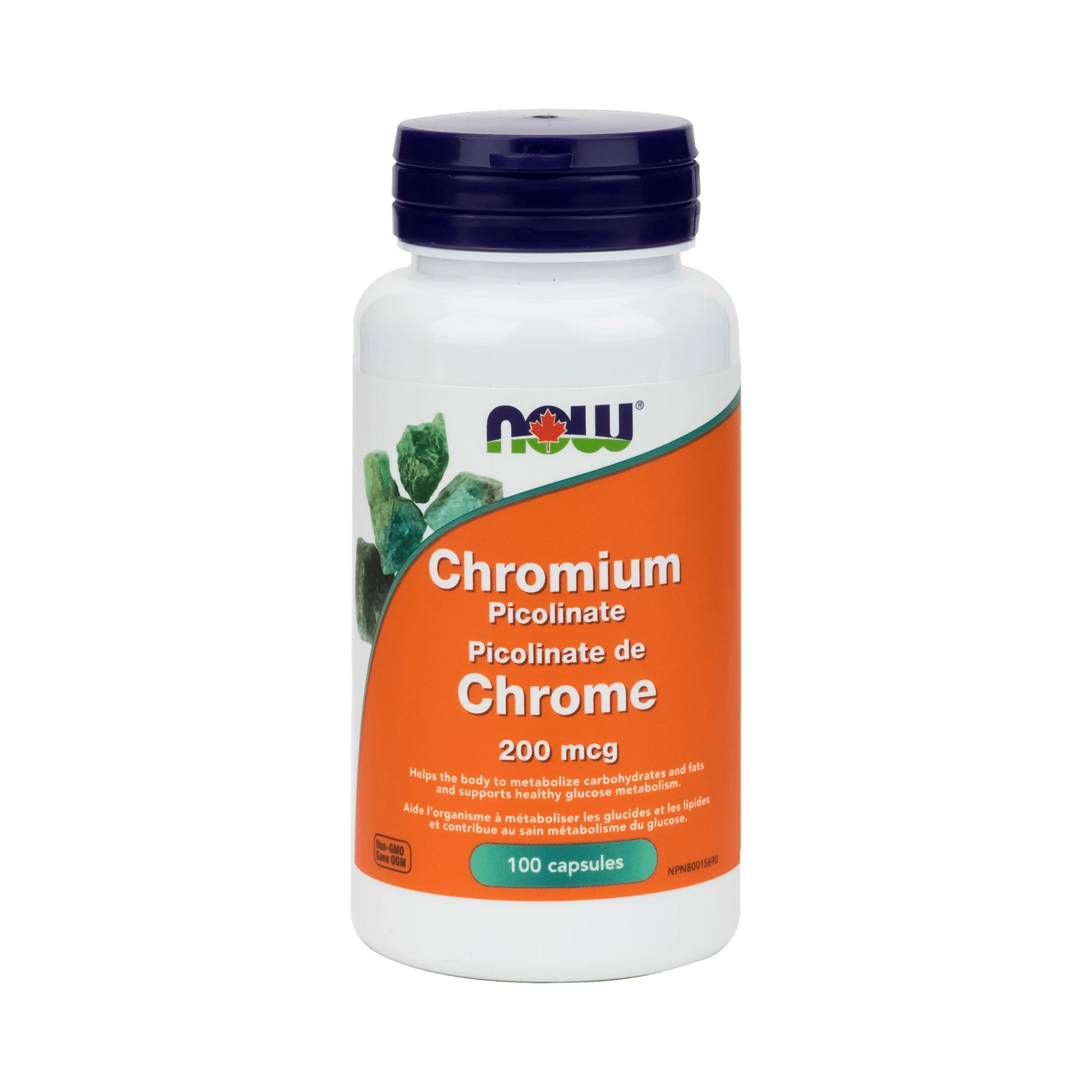 NOW Chromium Picolinate 200mcg 100 Veg Capsules