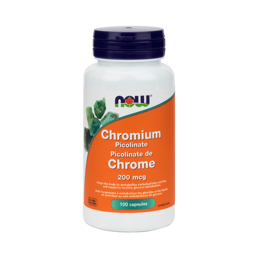 NOW Chromium Picolinate 200mcg 100 Veg Capsules