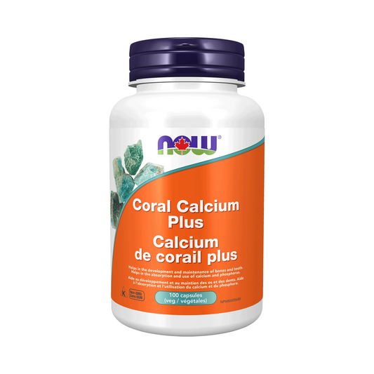 NOW Coral Calcium Plus 100 Veg Capsules