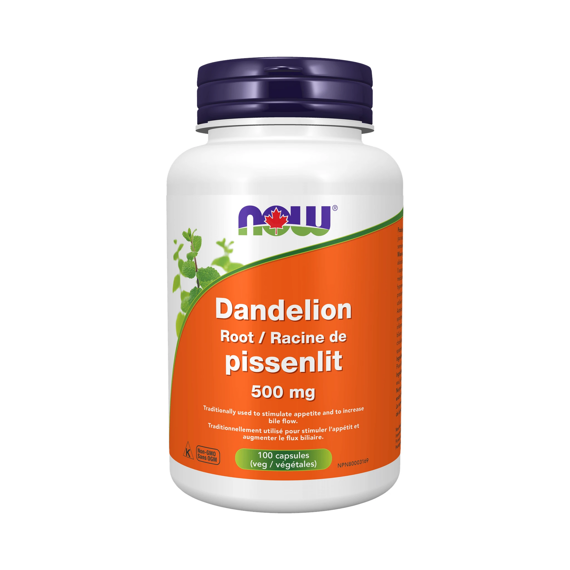 NOW Dandelion Root 500mg 100 Veg Capsules