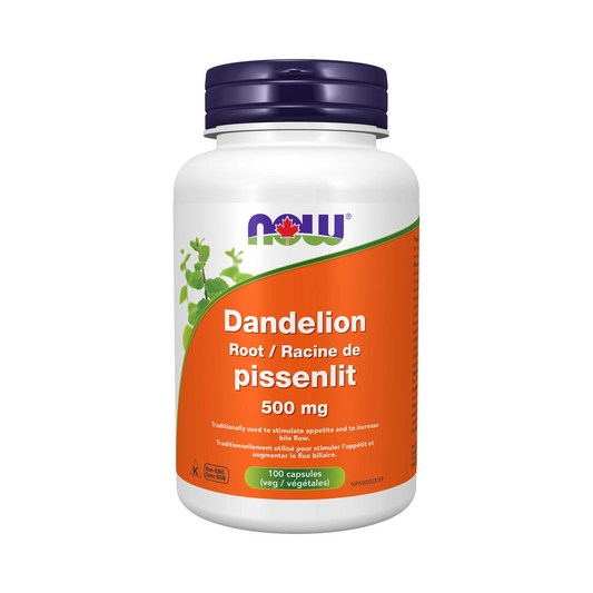 NOW Dandelion Root 500mg 100 Veg Capsules