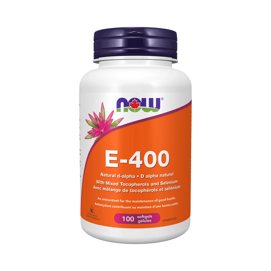 NOW E-400 Mixed Tocopherols with Selenium 100 Softgels