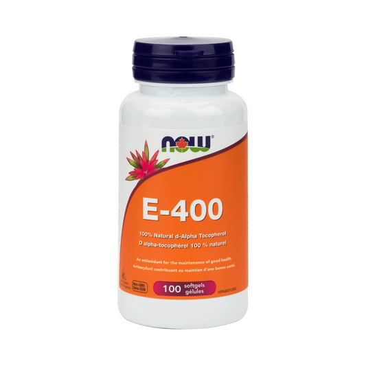 NOW E-400IU d-Alpha Tocopheryl 100 Softgels