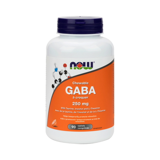 NOW GABA 250mg Orange 90 Chewable Tablets