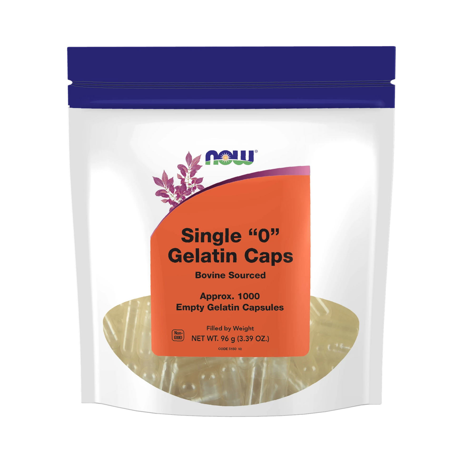 NOW Gelatin Size 0 1000 Capsules