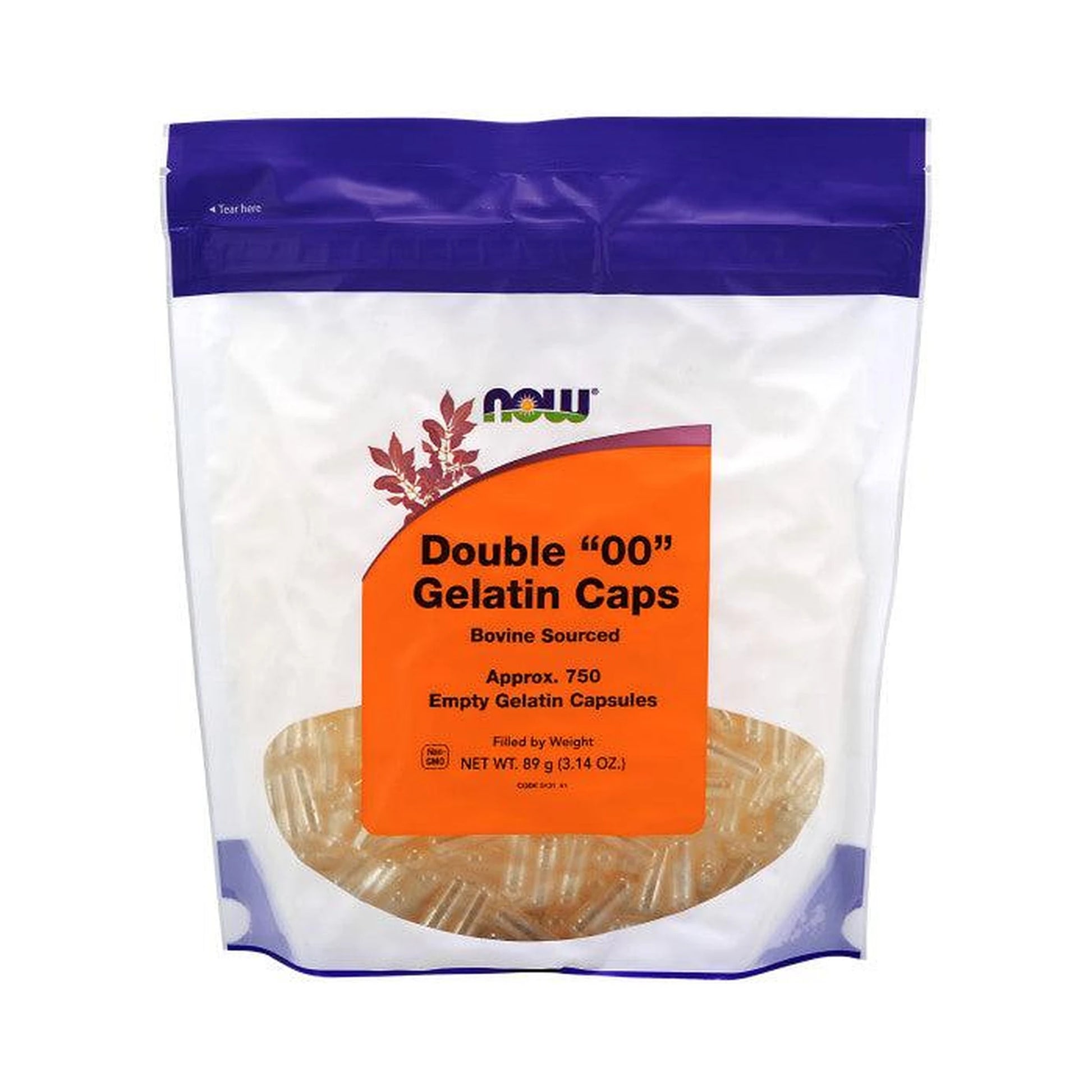NOW Gelatin Size 00 750 Capsules