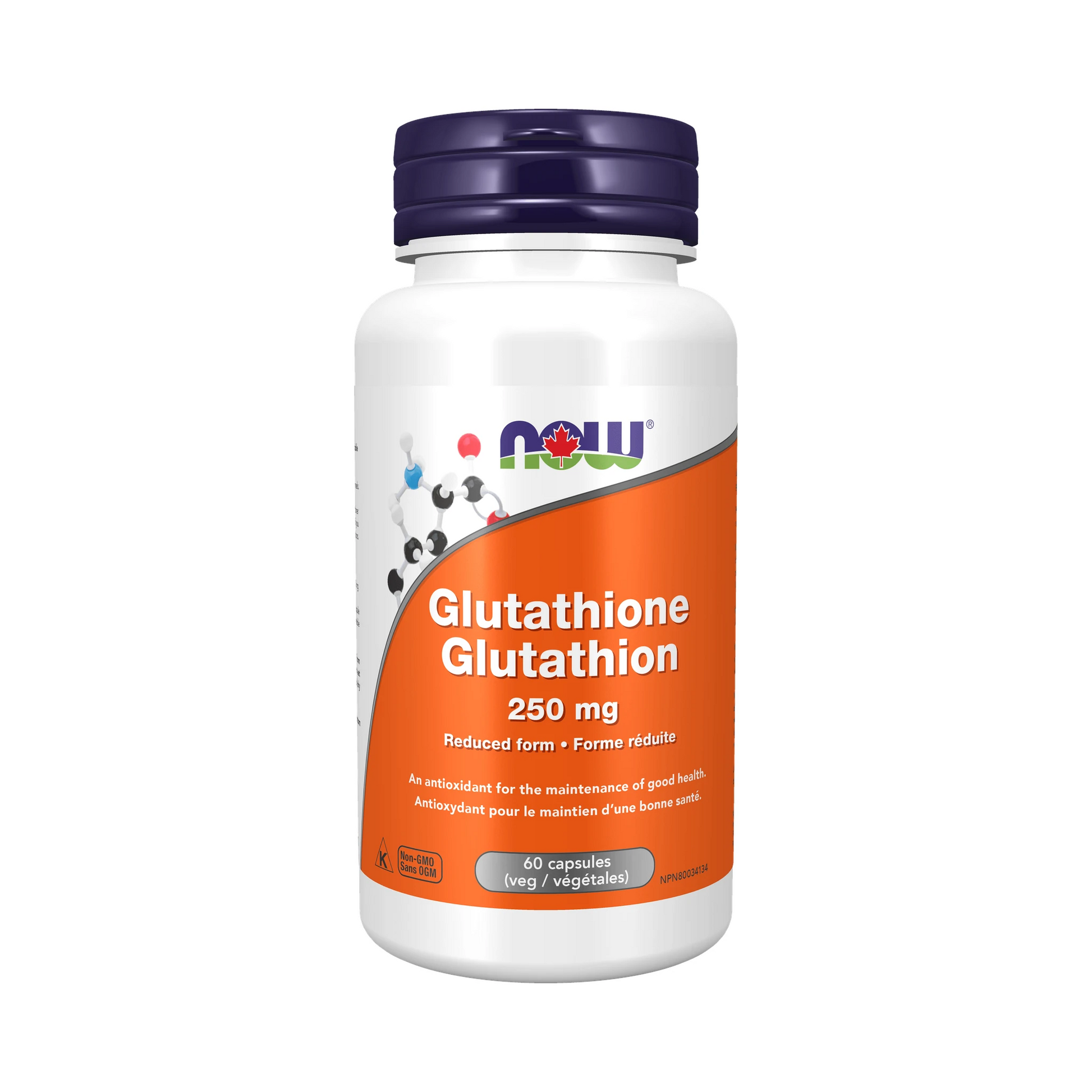 NOW Glutathione 250mg 60 Veg Capsules