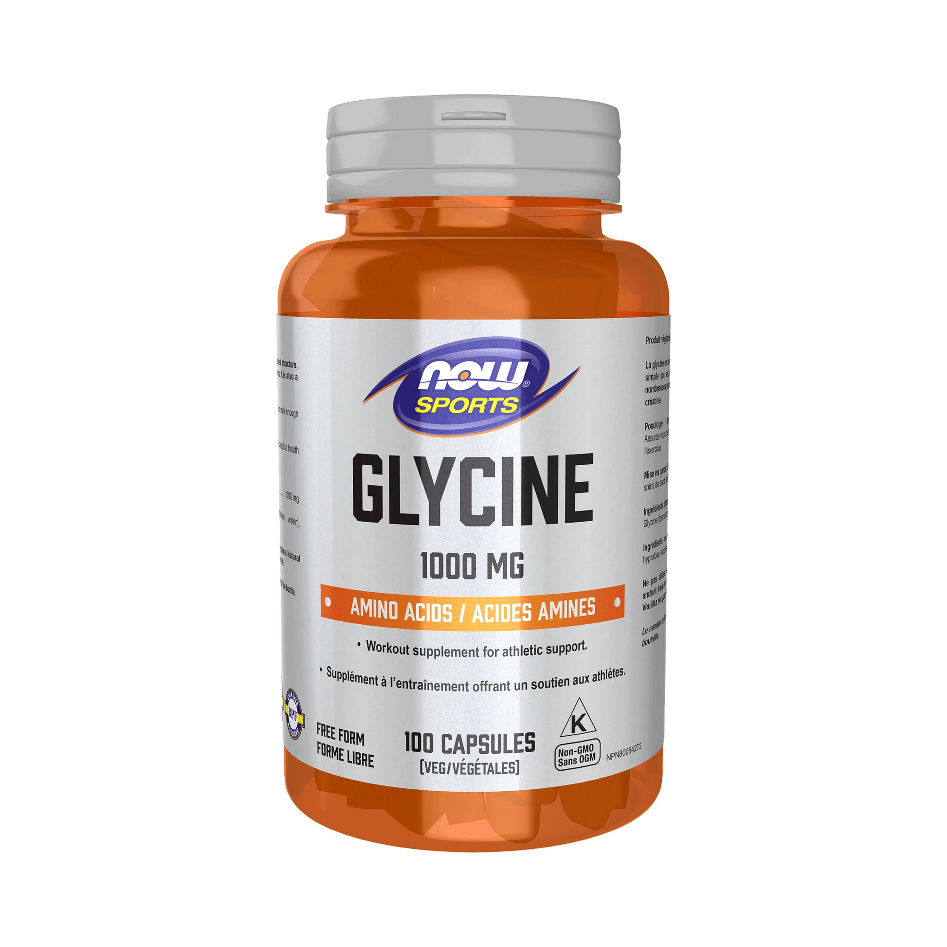 NOW Glycine 1000mg 100 Veg Capsules
