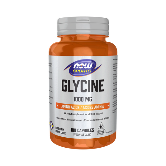 NOW Glycine 1000mg 100 Veg Capsules