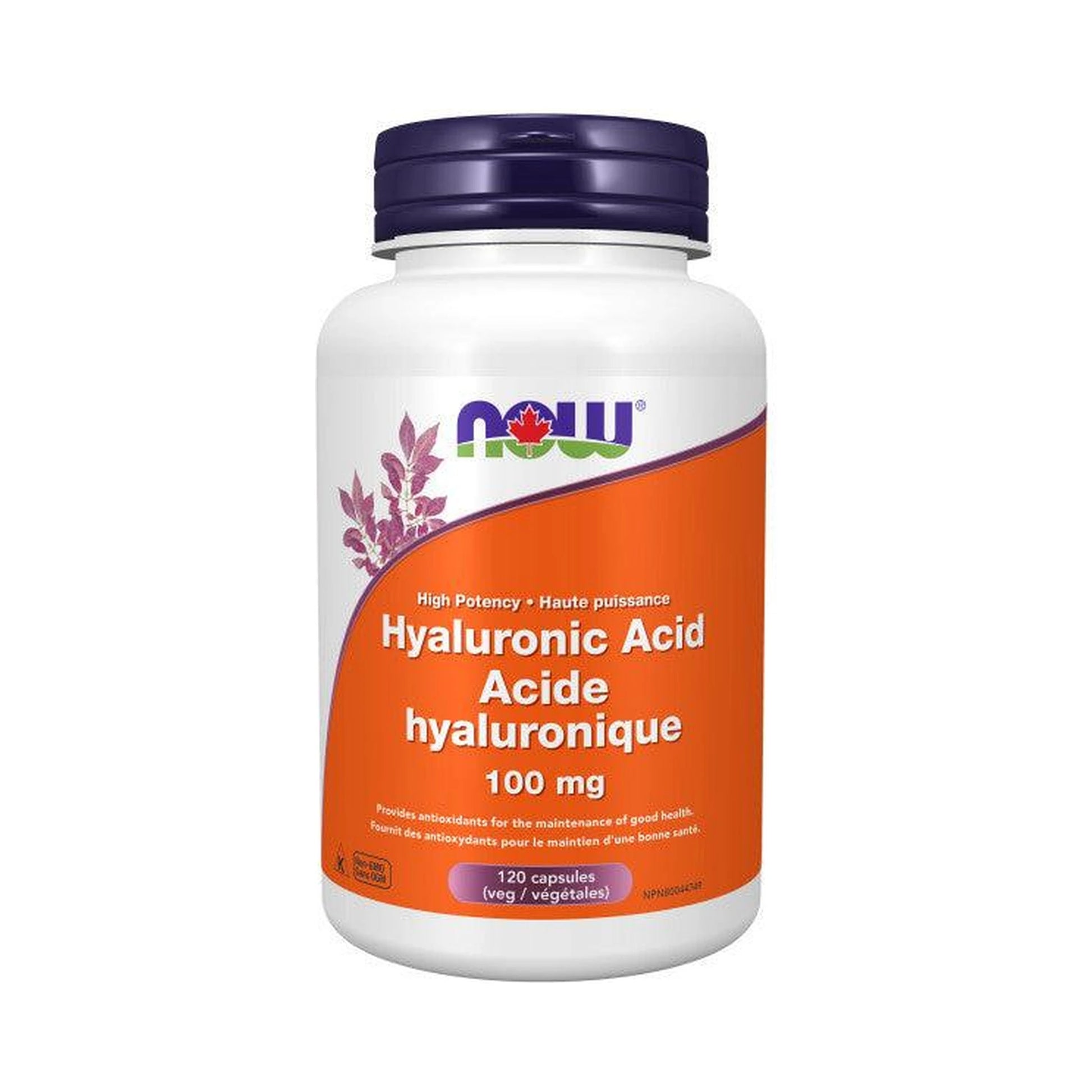 NOW Hyaluronic Acid 100mg 120 Veg Capsules