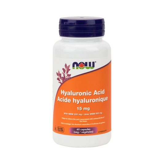 NOW Hyaluronic Acid 15mg 60 Veg Capsules