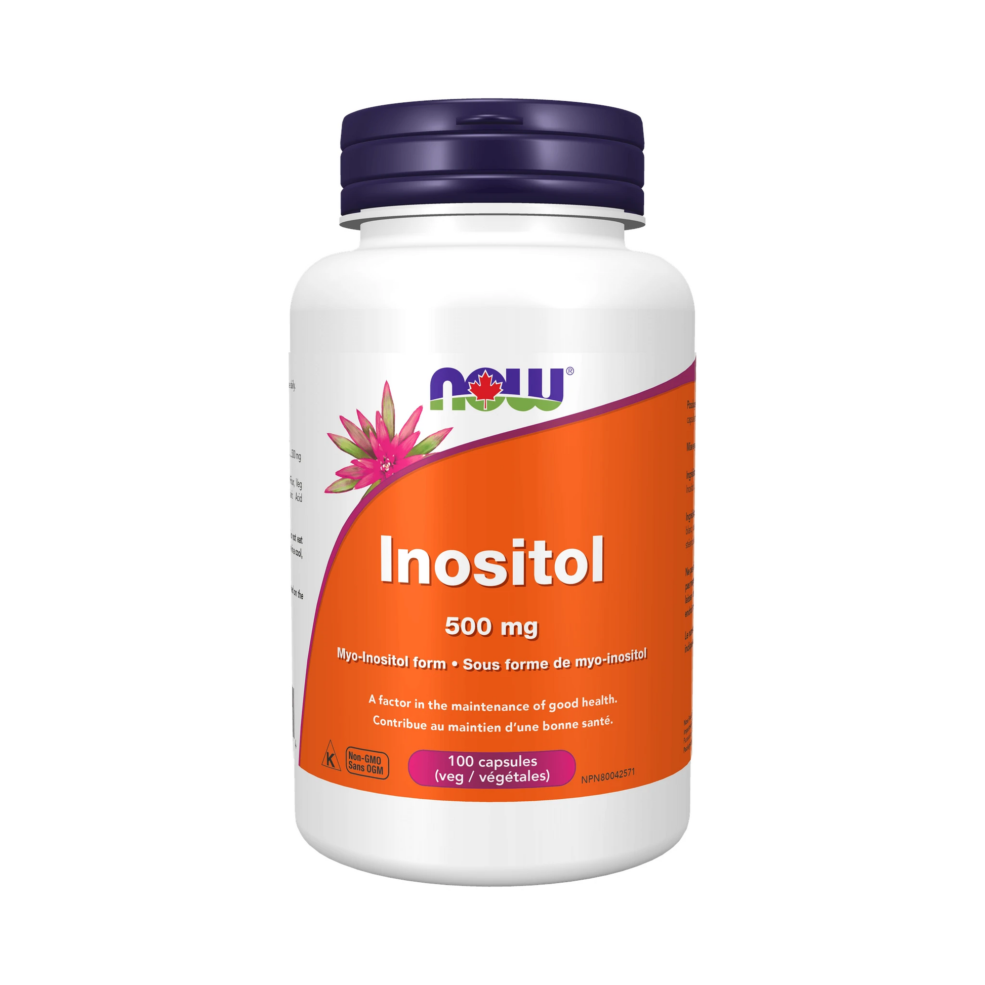 NOW Inositol 500mg 100 Veg Capsules
