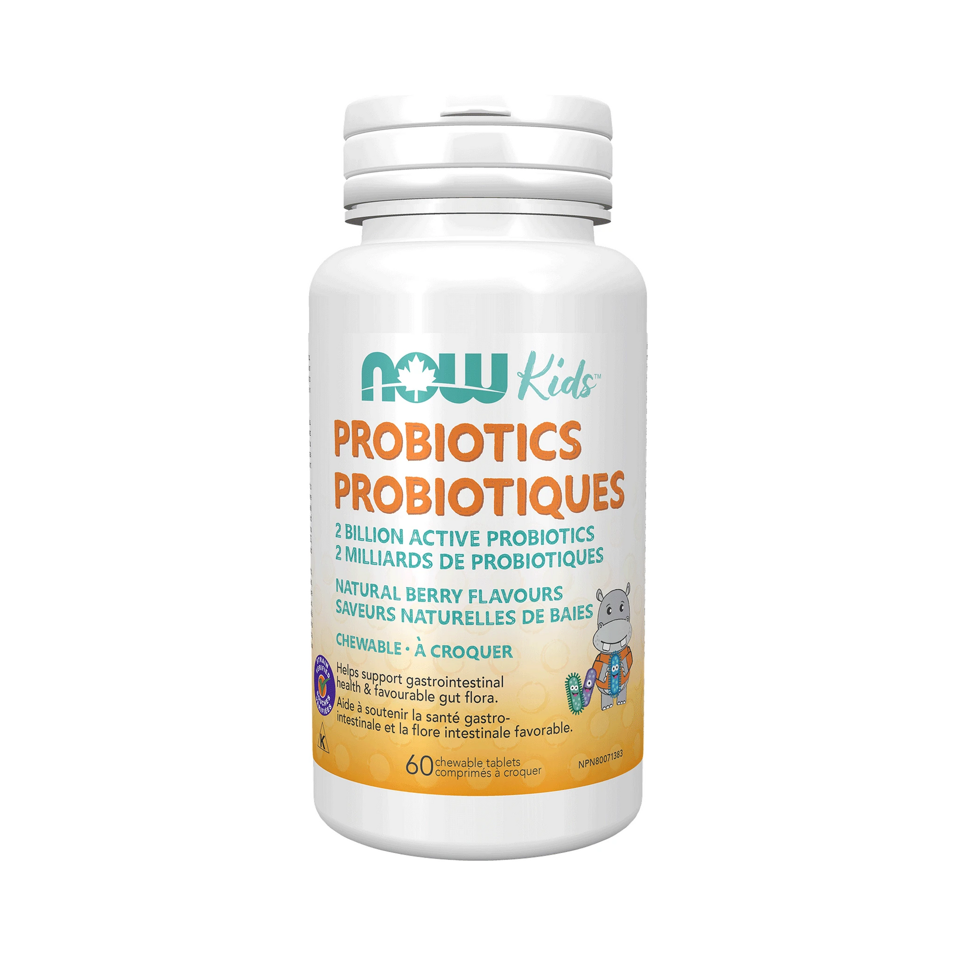 NOW Kids Probiotic 2 Billion 60 Chewable Tablets