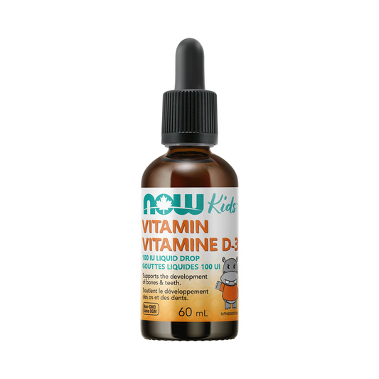 NOW Kids Vit D-3 Liquid Drops 100IU / drop 60mL