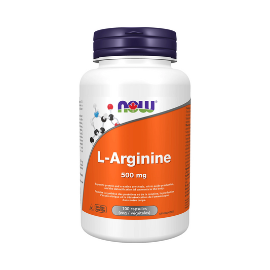 NOW L-Arginine 500mg 100 Capsules