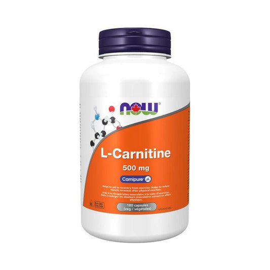 NOW L-Carnitine 500mg 180 Veg Capsules