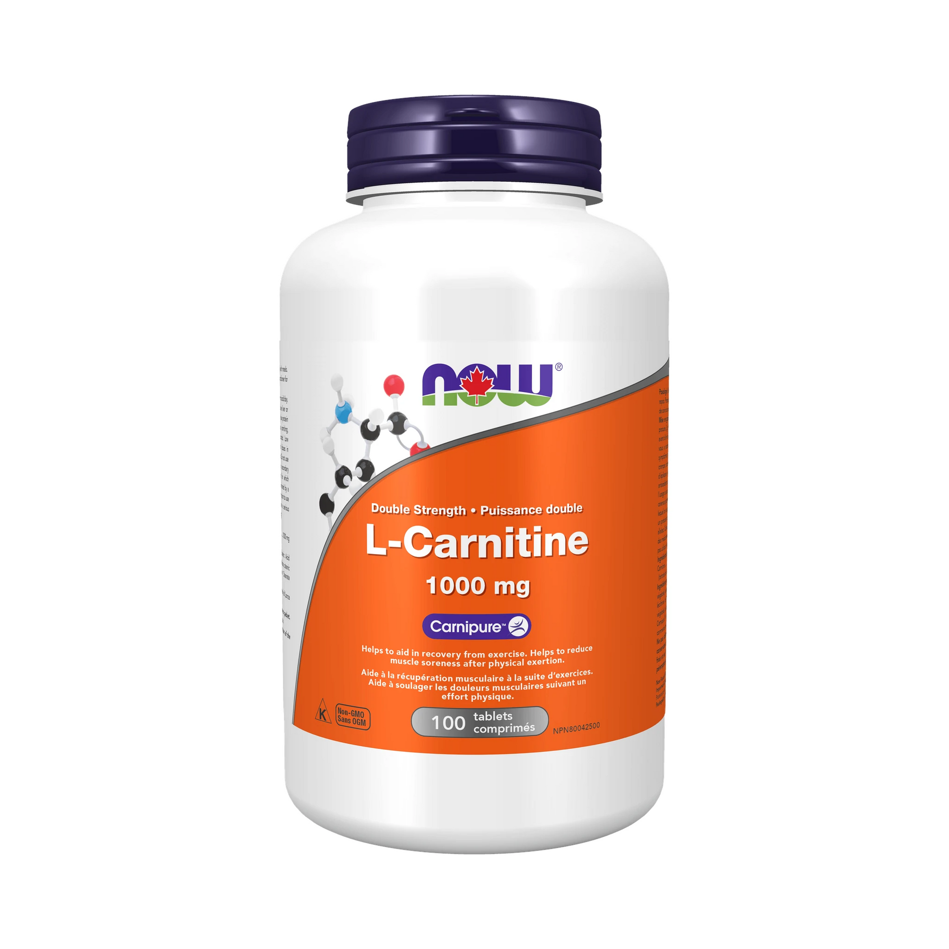 NOW L-Carnitine, Double Strength 1000mg 100 Tablets