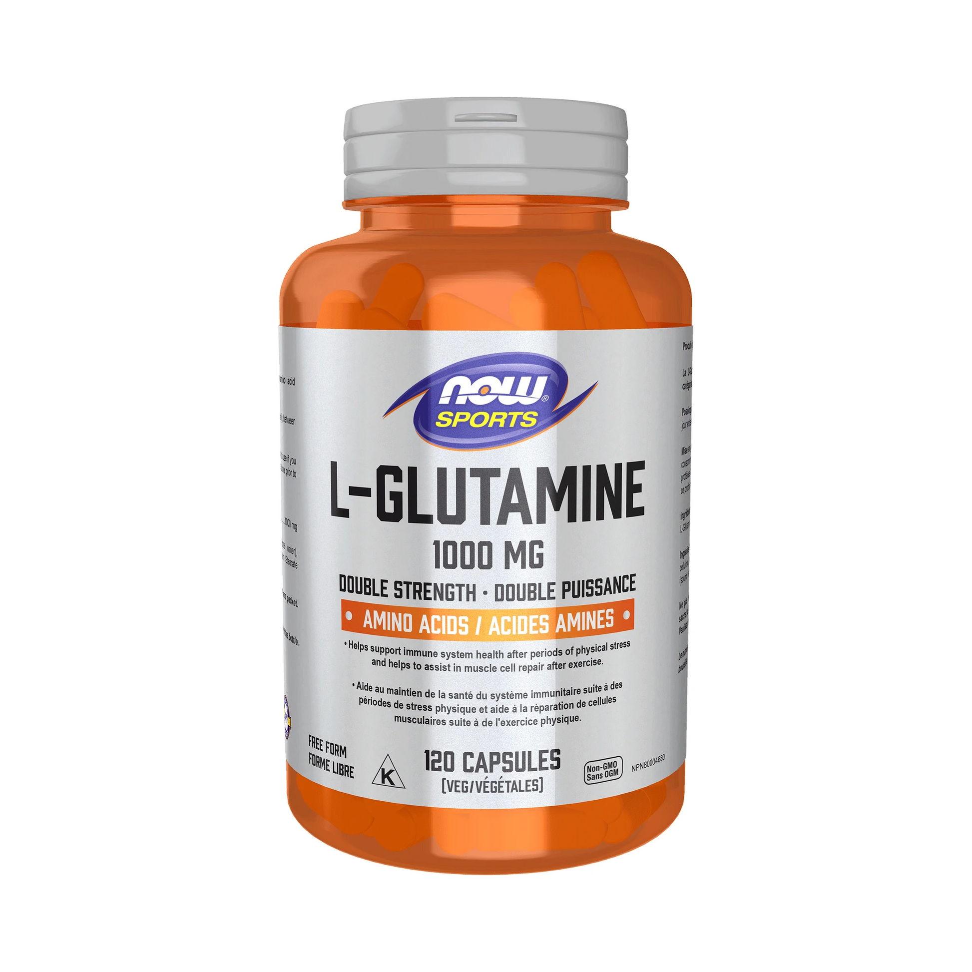 NOW L-Glutamine 1000mg Free Form 120 Capsules