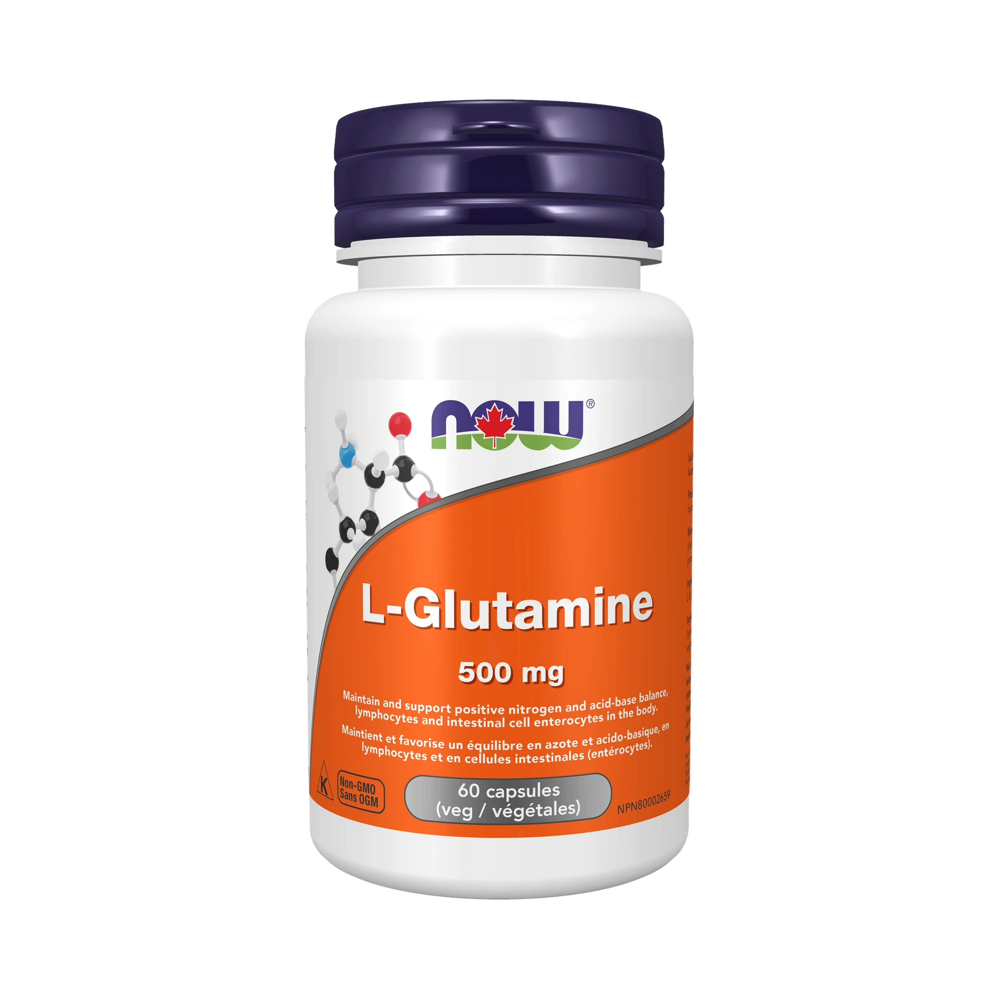 NOW L-Glutamine 500mg 60 Veg Capsules