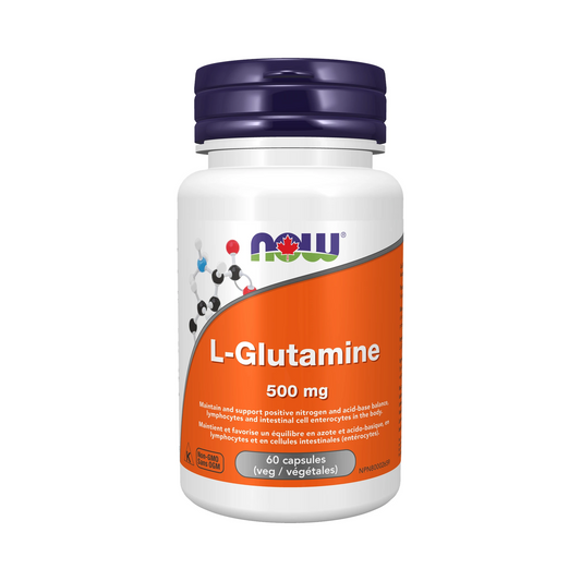 NOW L-Glutamine 500mg 60 Veg Capsules
