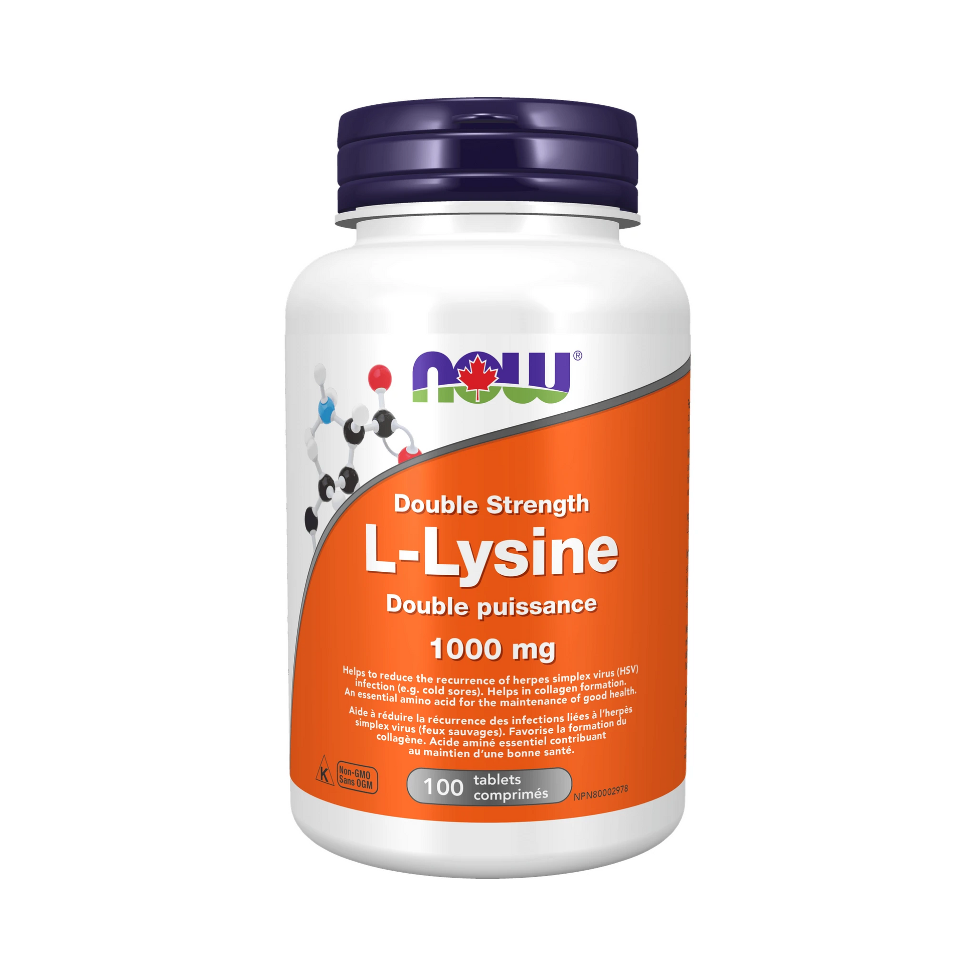 NOW L-Lysine 1000mg 100 Tablets
