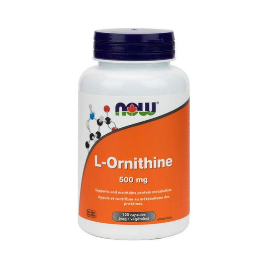 NOW L-Ornithine 500mg 120 Veg Capsules