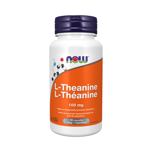 NOW L-Theanine 100 mg from GreenTea 90 Veg Capsules