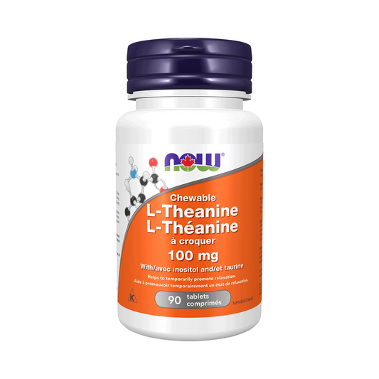 NOW L-Theanine 100mg Plus Chew 90 Tablets
