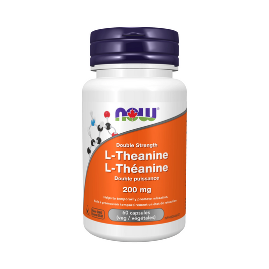 NOW L-Theanine 200mg 60 Veg Capsules
