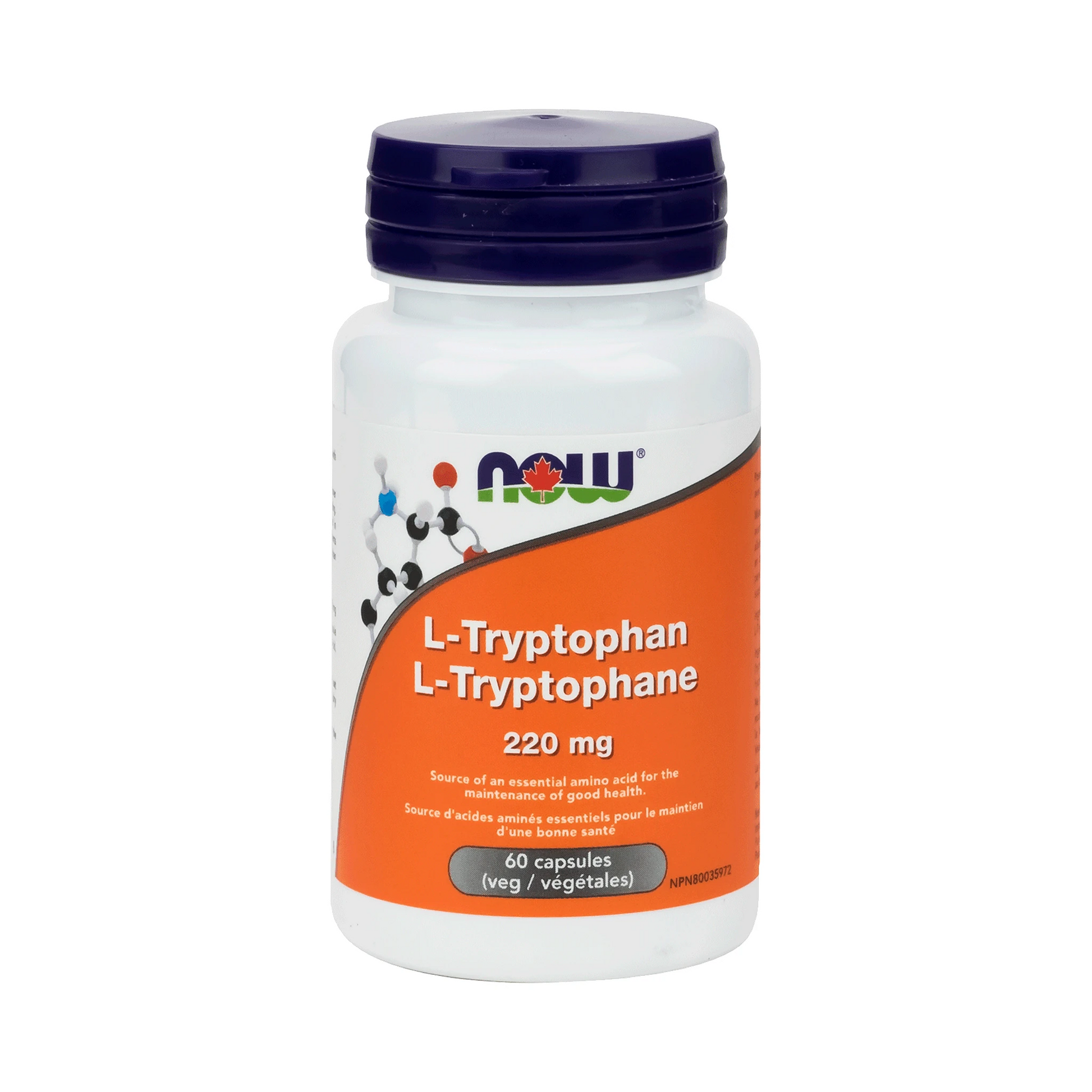 NOW L-Tryptophan 220mg 60 Veg Capsules