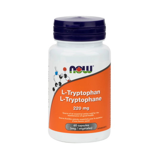 NOW L-Tryptophan 220mg 60 Veg Capsules