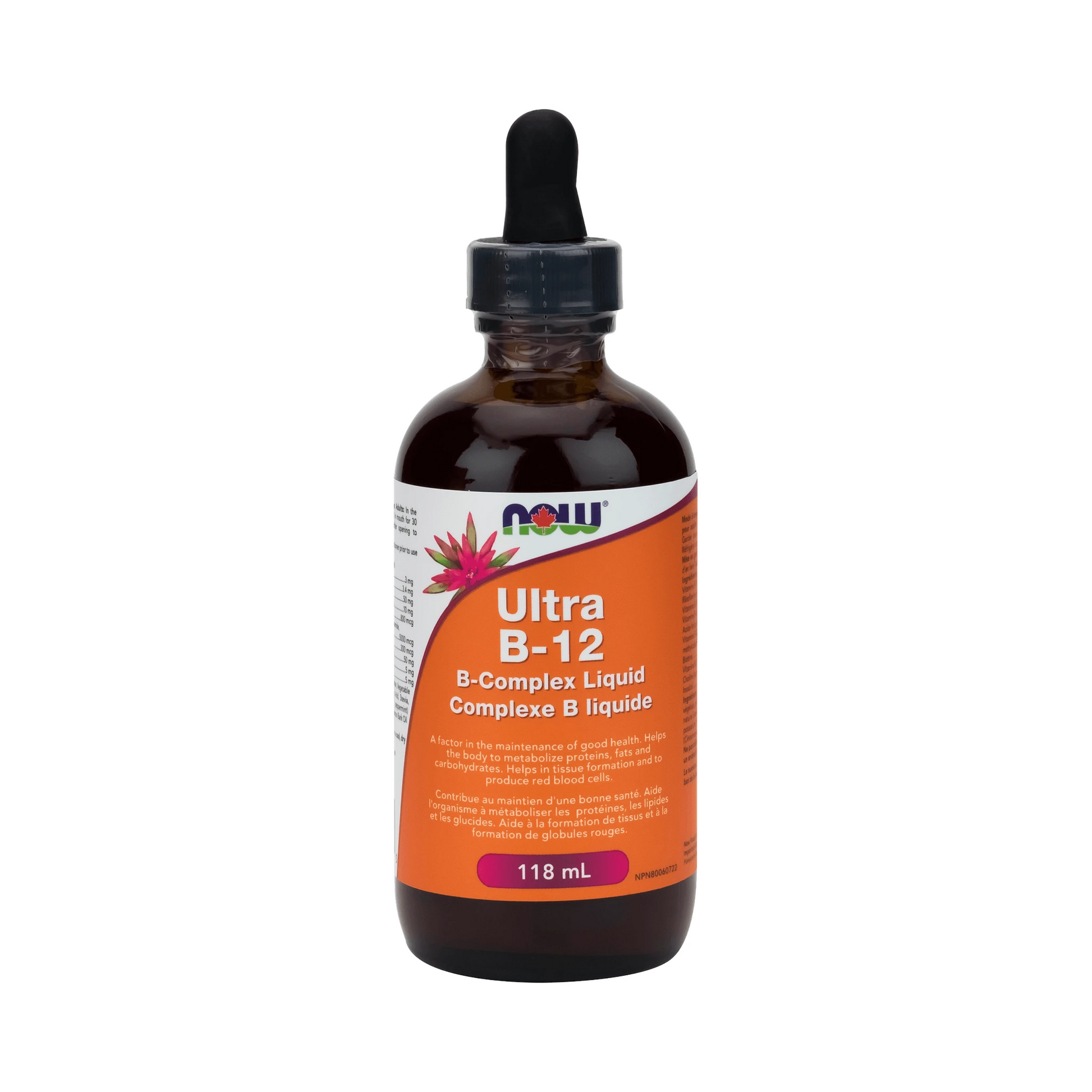 NOW Liquid B-12, Ultra B-Complex (5,000mcg) 118mL