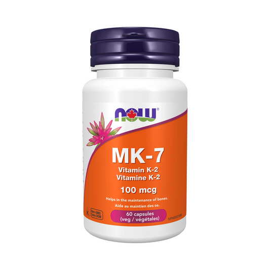 NOW MK-7 Vitamin K-2 100mcg 60 Veg Capsules
