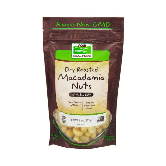 NOW Macadamia Nuts, Roasted & Salted 255g