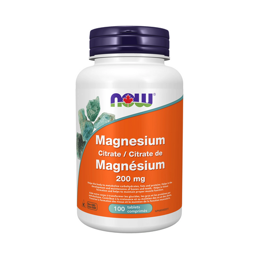 NOW Magnesium Citrate 200mg 100 Tablets