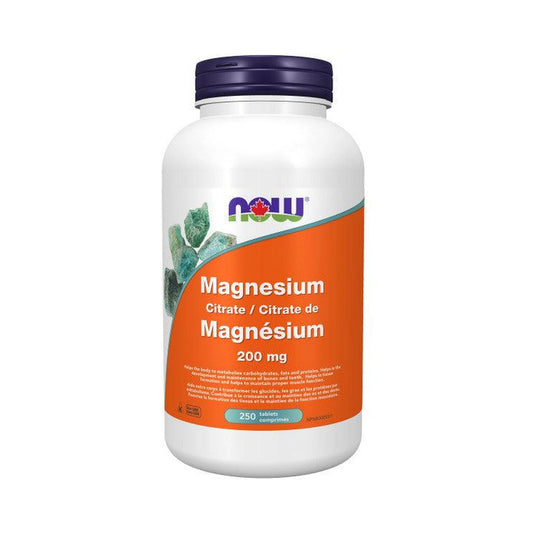 NOW Magnesium Citrate 200mg 250 Tablets
