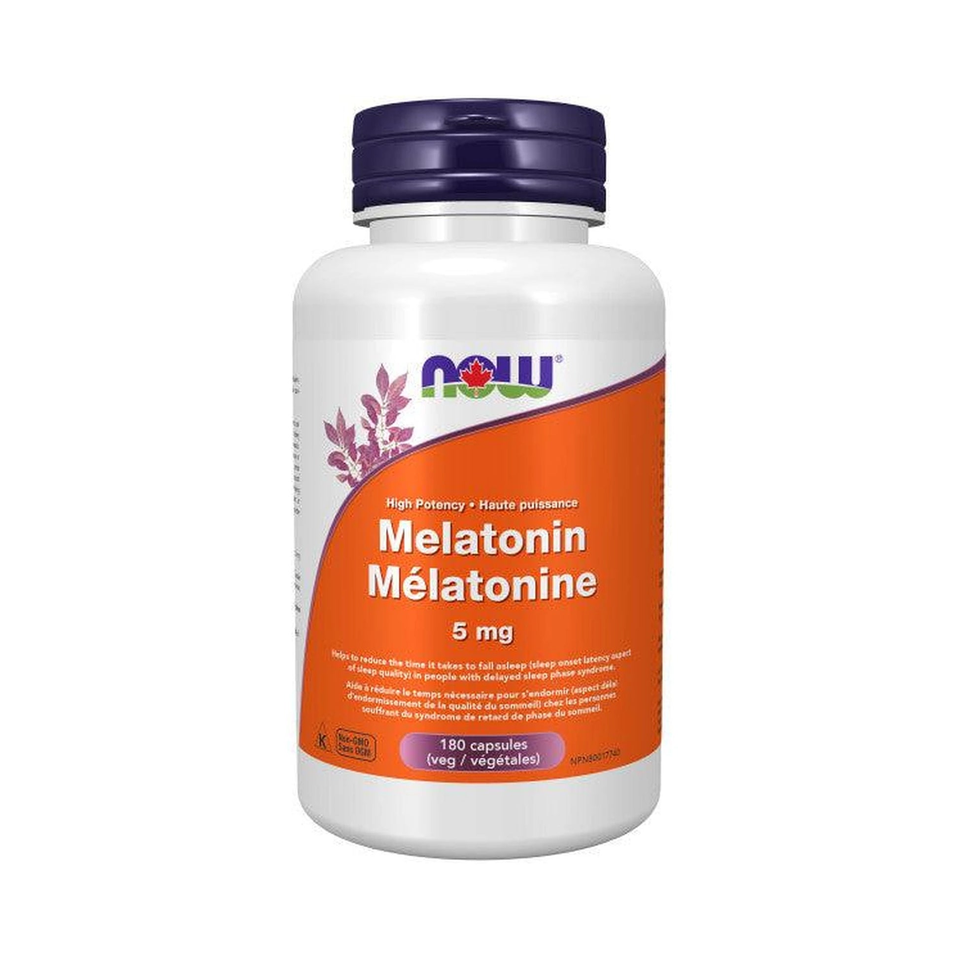 NOW Melatonin 5mg 180 Veg Capsules