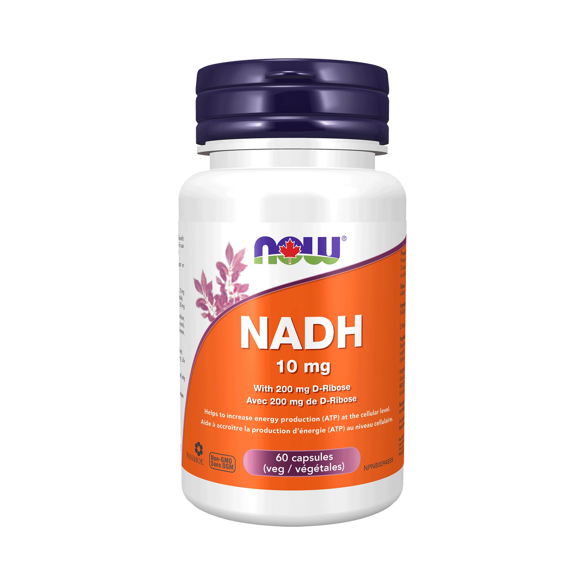 NOW NADH 10mg with 200mg D-Ribose 60 Veg Capsules