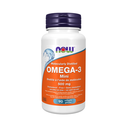 NOW Omega-3 Mini 500mg 90 Softgels