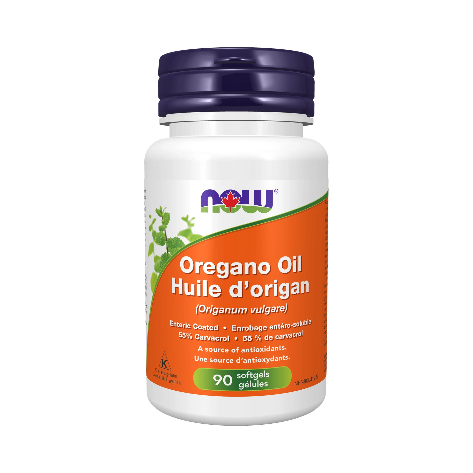 NOW Oregano Oil, Enteric Coated 90 Softgels