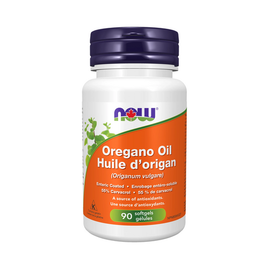 NOW Oregano Oil, Enteric Coated 90 Softgels