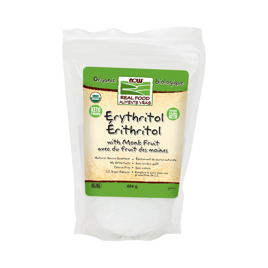 NOW Organic Erythritol and Org Monk Fruit 454g