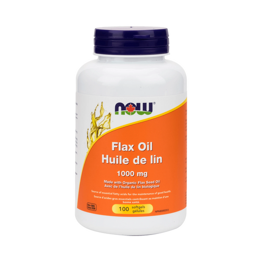 NOW Organic Flax Oil 1000mg 100 Softgels