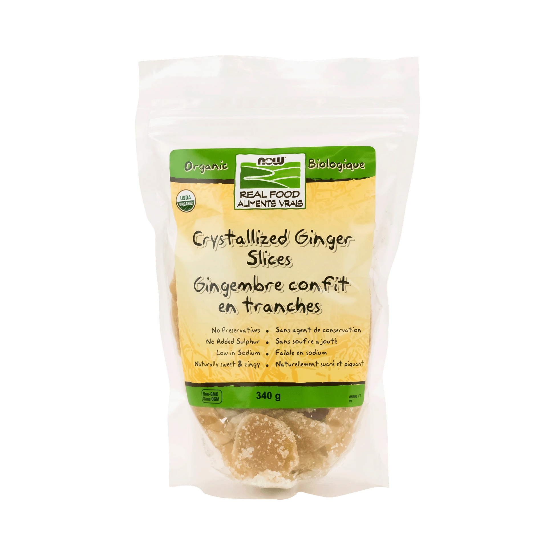 NOW Organic Ginger Crystallized 340g